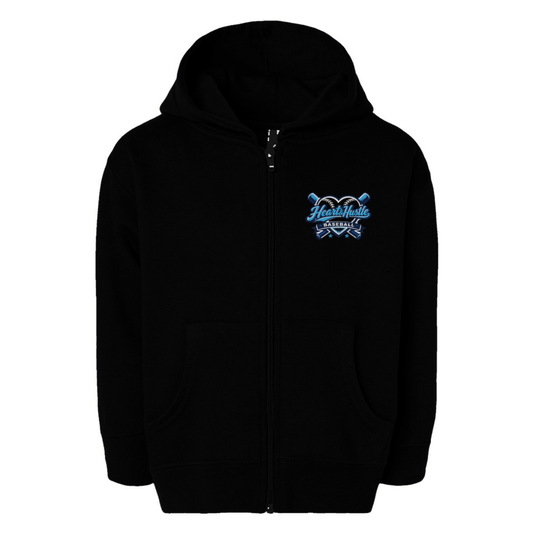 Toddler Heart and Hustle Baseball Rabbit Skins Full-Zip Fleece Hoodie