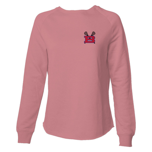 Women's Bartlett HS Lacrosse Wave Wash Crewneck Sweatshirt