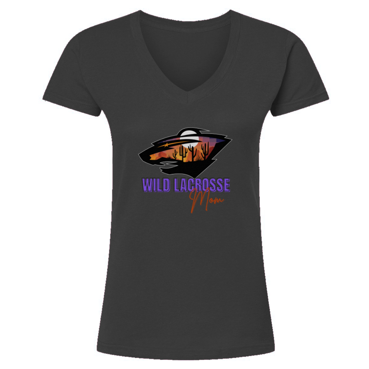 Women's WVW Lacrosse Mom Tultex V-Neck T-Shirt