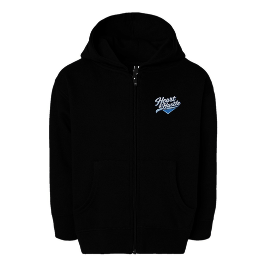 Toddler Heart and Hustle Baseball Rabbit Skins Full-Zip Fleece Hoodie