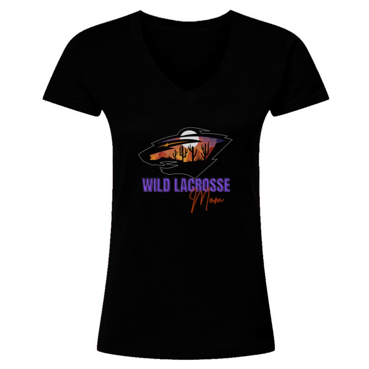 Women's WVW Lacrosse Mom Tultex V-Neck T-Shirt