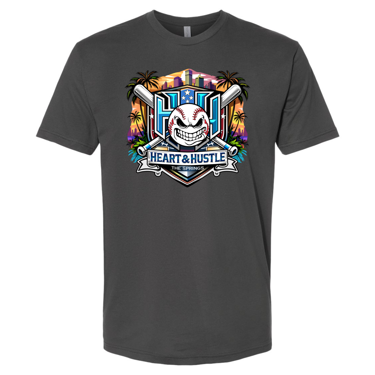 Adult Heart and Hustle Baseball Next Level Cotton T-Shirt