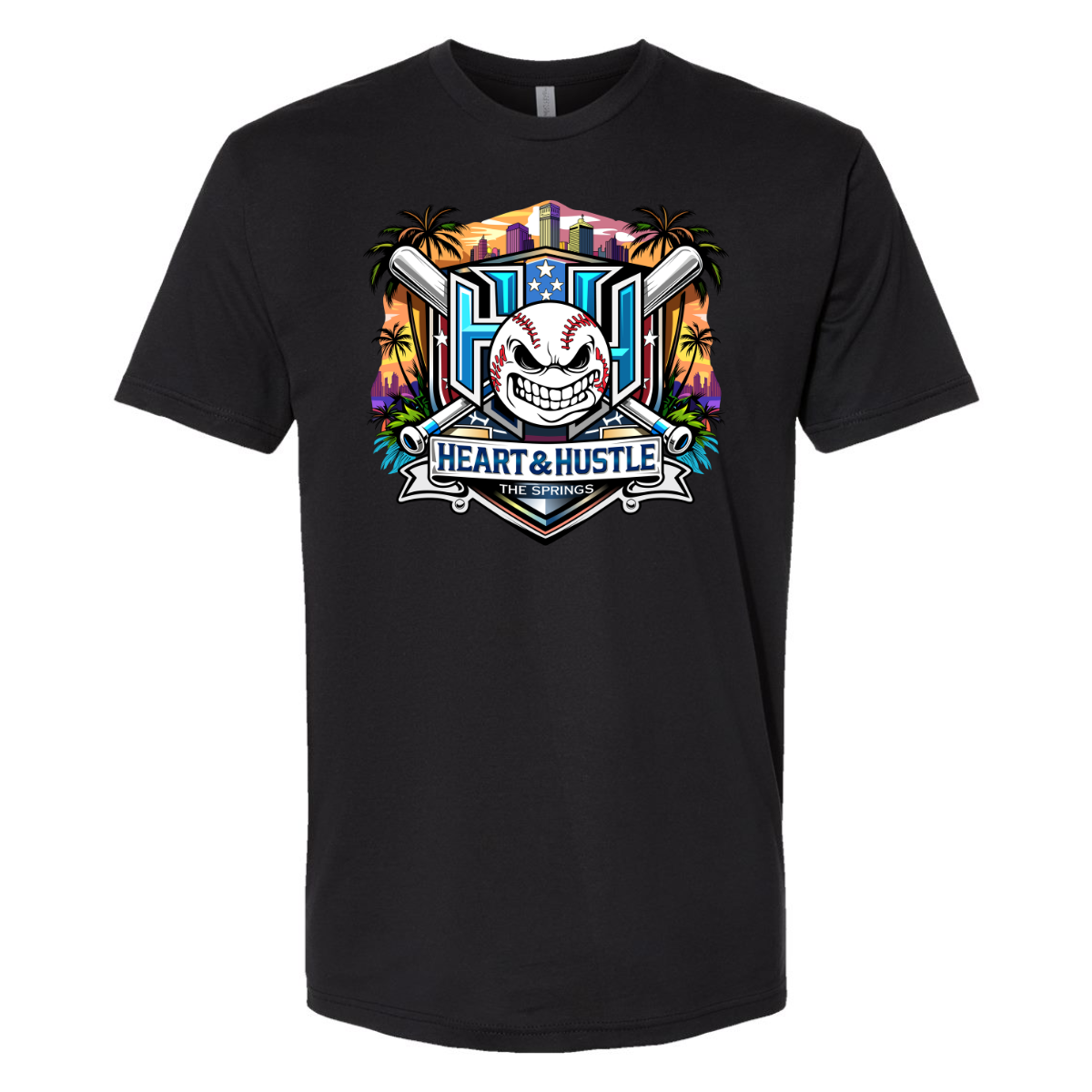 Adult Heart and Hustle Baseball Next Level Cotton T-Shirt