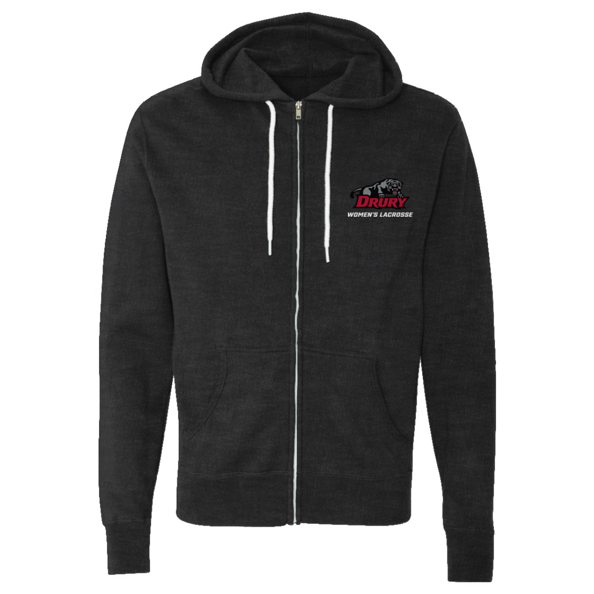Adult Drury Lacrosse Lightweight Full Zip Hoodie