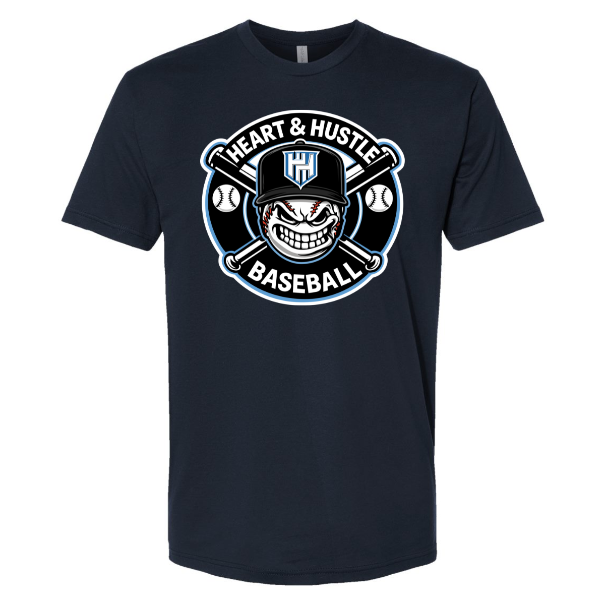 Adult Heart and Hustle Baseball Next Level Cotton T-Shirt