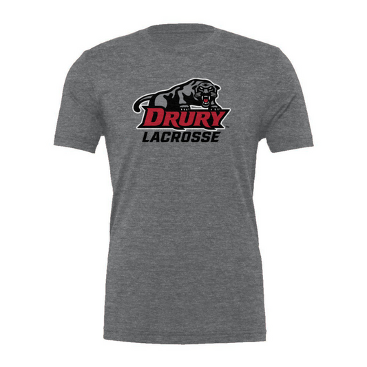Adult Drury Lacrosse Bella + Canvas Tri-Blend T-Shirt