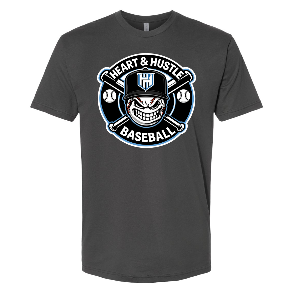 Adult Heart and Hustle Baseball Next Level Cotton T-Shirt