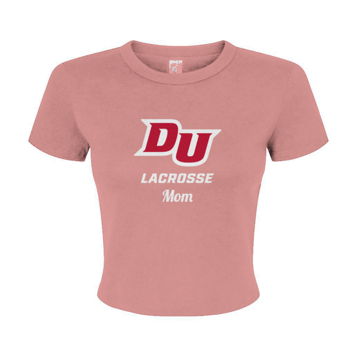 Women's Drury Lacrosse Micro Rib Baby Tee - Mom