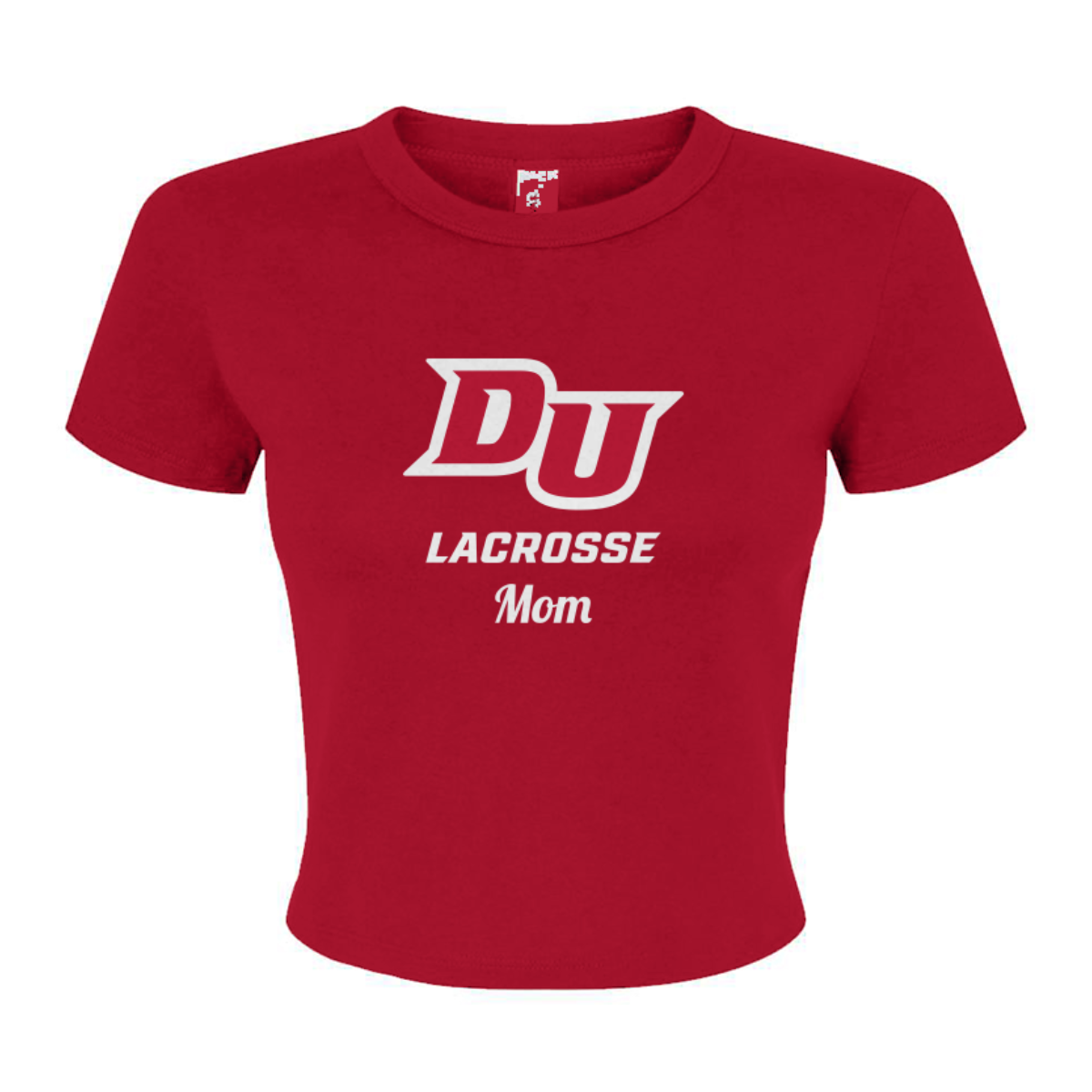 Women's Drury Lacrosse Micro Rib Baby Tee - Mom