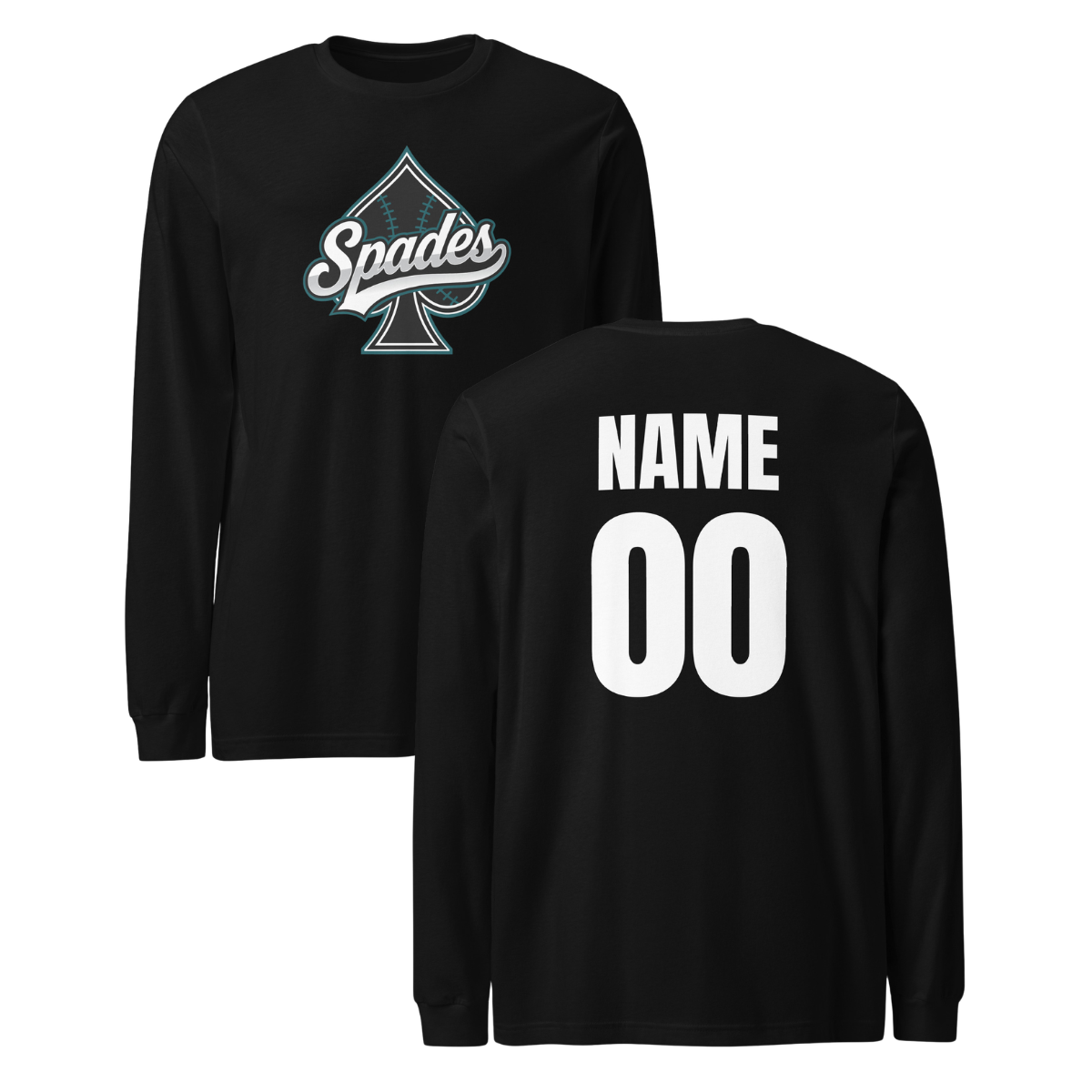 Personalizable - Adult South Bay Spades Bella + Canvas Long Sleeve Tee