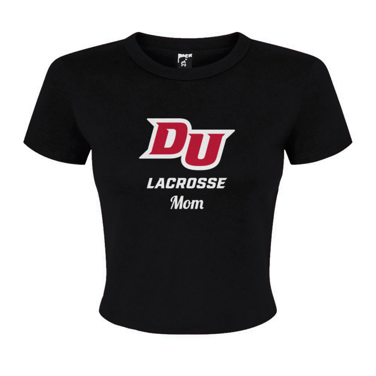 Women's Drury Lacrosse Micro Rib Baby Tee - Mom