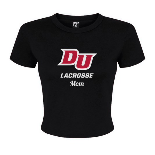 Women's Drury Lacrosse Micro Rib Baby Tee - Mom