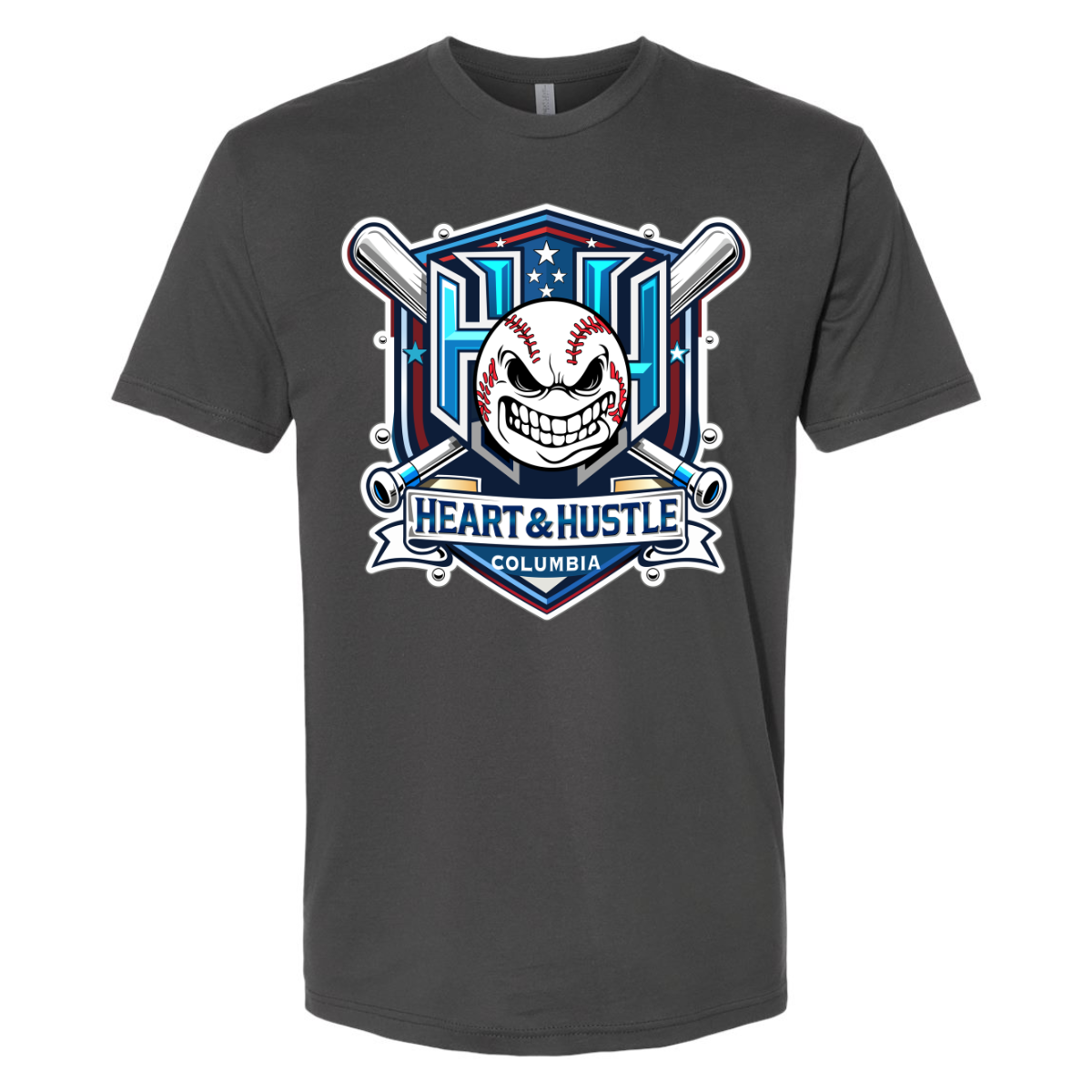 Adult Heart and Hustle Baseball Next Level Cotton T-Shirt
