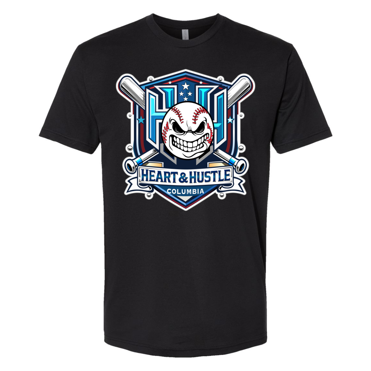 Adult Heart and Hustle Baseball Next Level Cotton T-Shirt