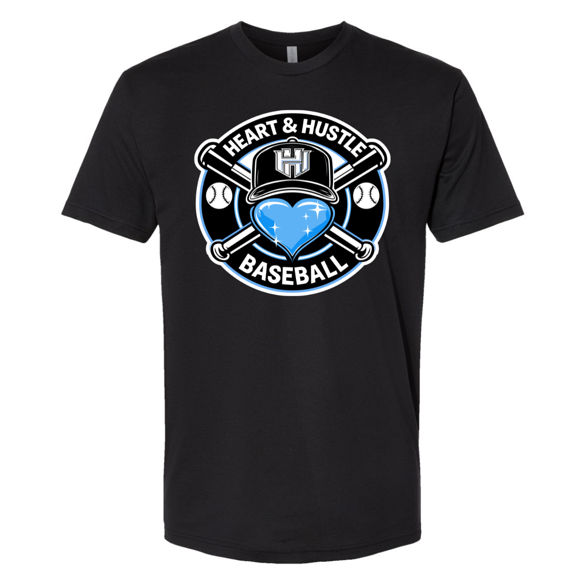 Adult Heart and Hustle Baseball Next Level Cotton T-Shirt