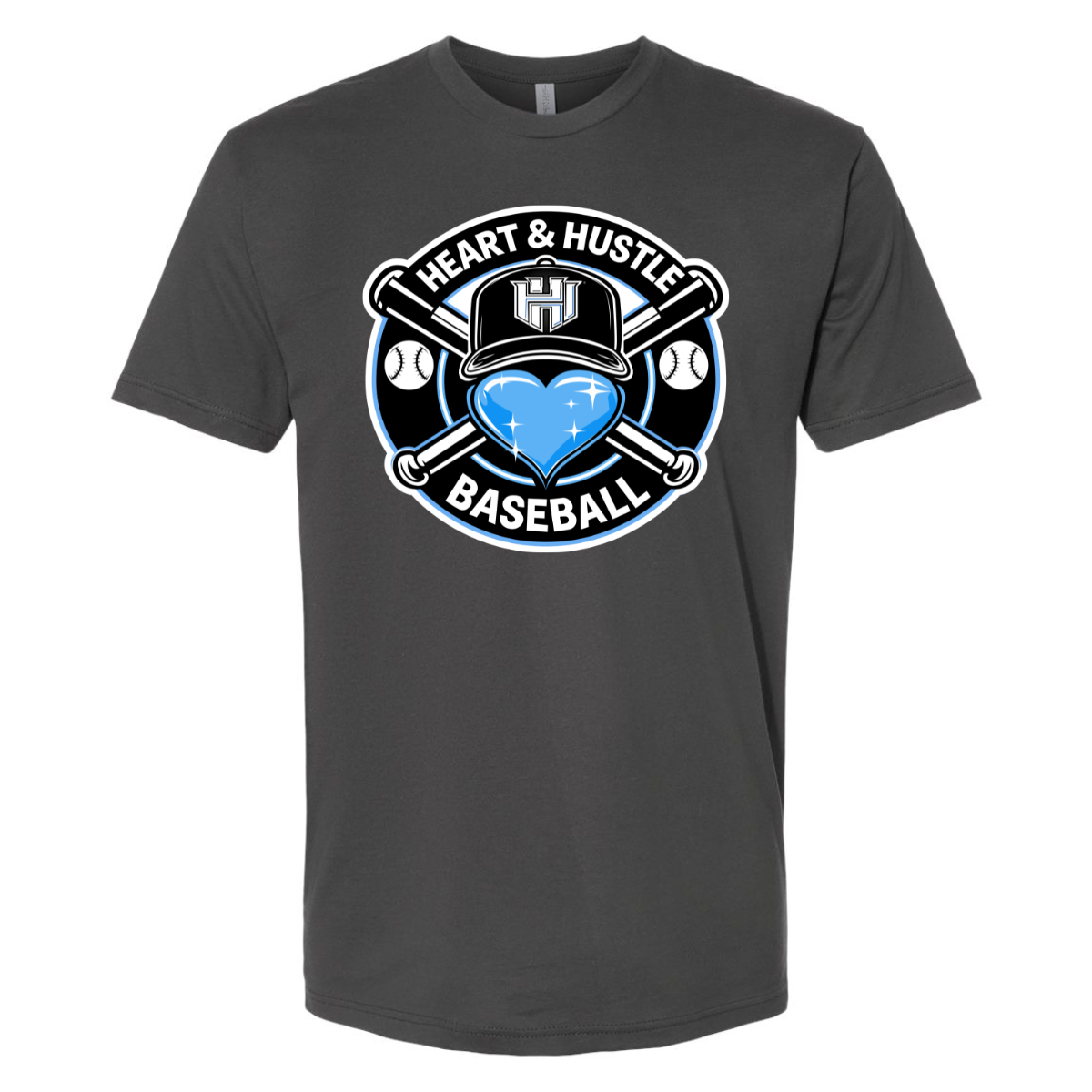 Adult Heart and Hustle Baseball Next Level Cotton T-Shirt