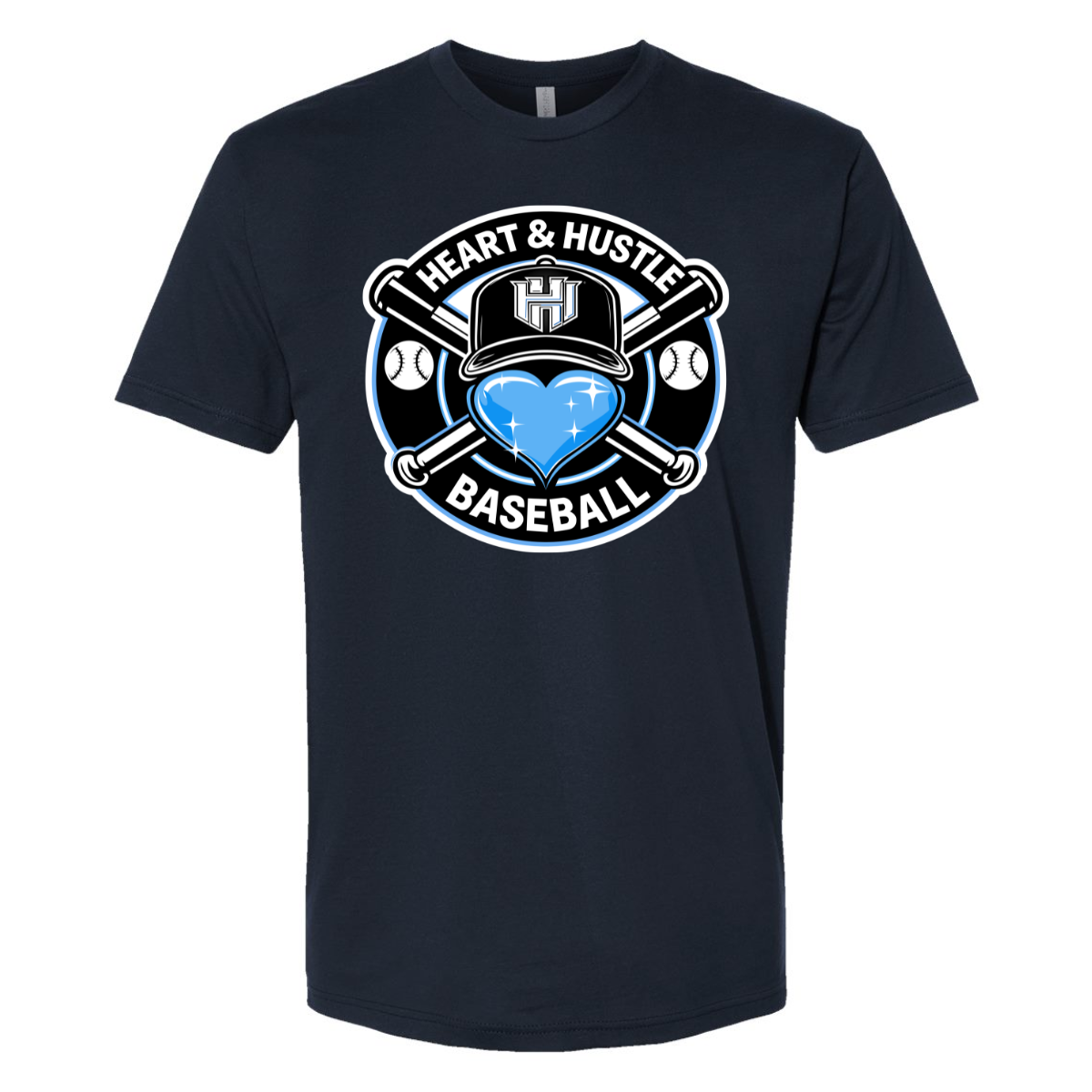 Adult Heart and Hustle Baseball Next Level Cotton T-Shirt