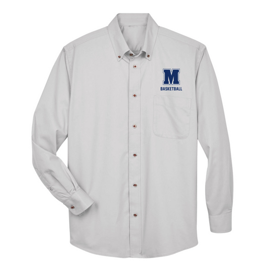 Men's Maclay Basketball Long Sleeve Button Down Twill Shirt