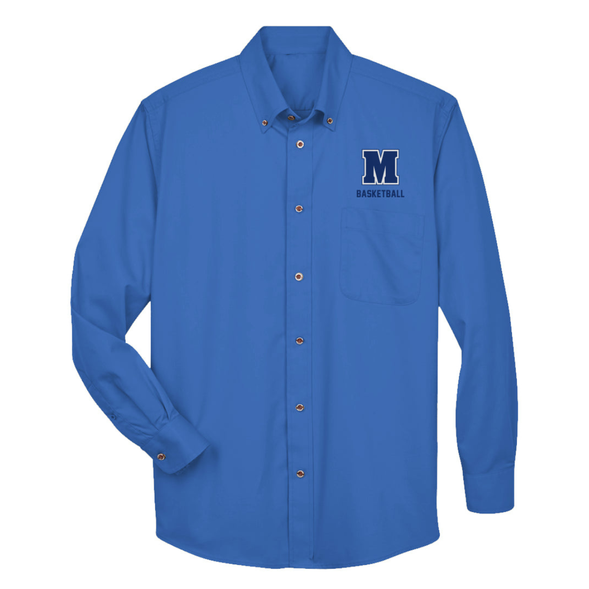 Men's Maclay Basketball Long Sleeve Button Down Twill Shirt