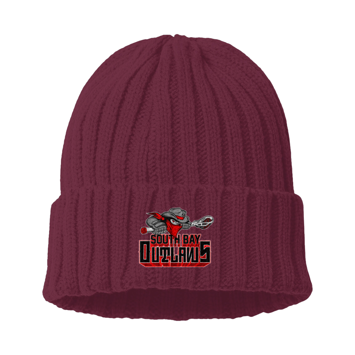 South Bay Outlaws Atlantis Headwear Cable Knit Cuffed Beanie
