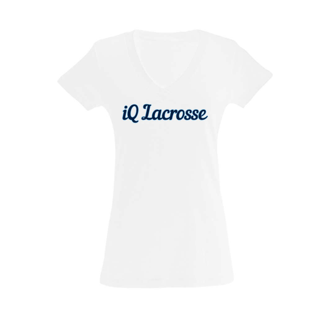 Womens V-Neck A (Navy Logo)