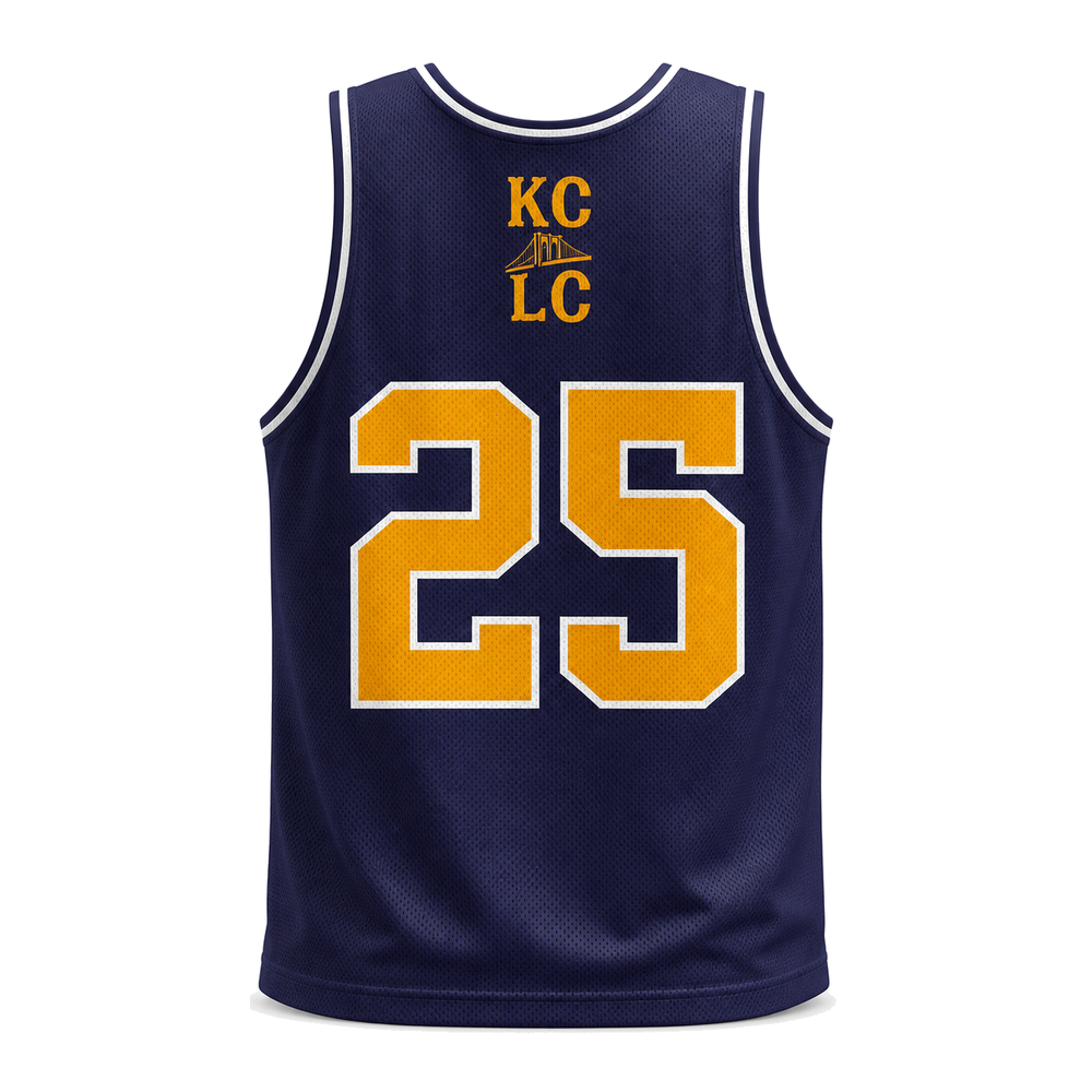 Kings County Lacrosse reversible pinnie, navy side back