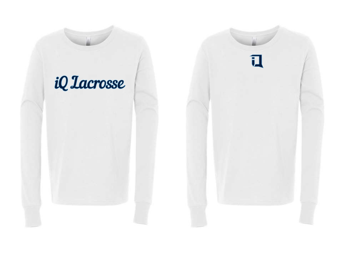 Youth Cotton LS T-Shirt A (Navy Logo)
