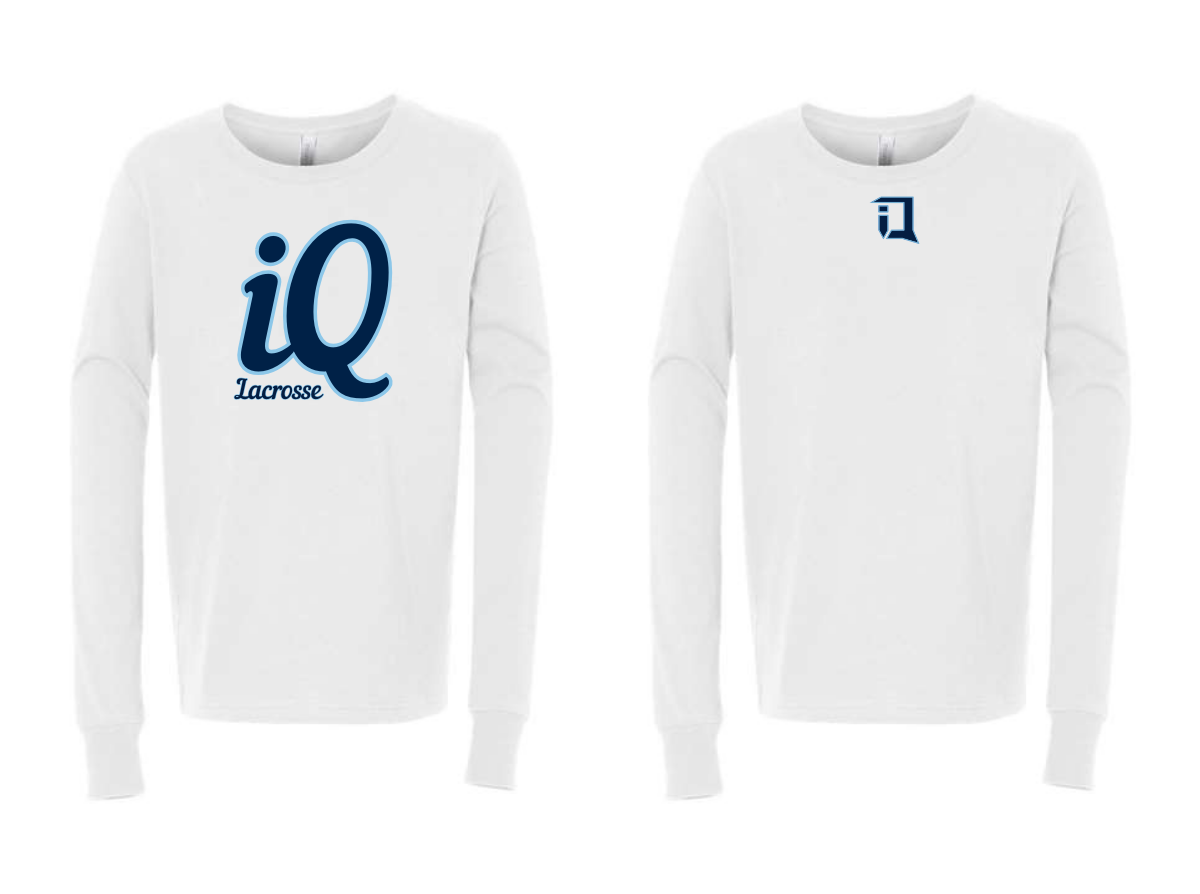 Youth Cotton LS T-Shirt B (Navy Logo)