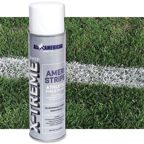 Ameri-Stripe 12/case XTREME White Athletic Aerosol Turf Paint, 18oz. Cans