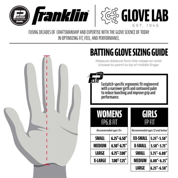 Franklin Adult CFX Fastpitch Softball Batting Gloves