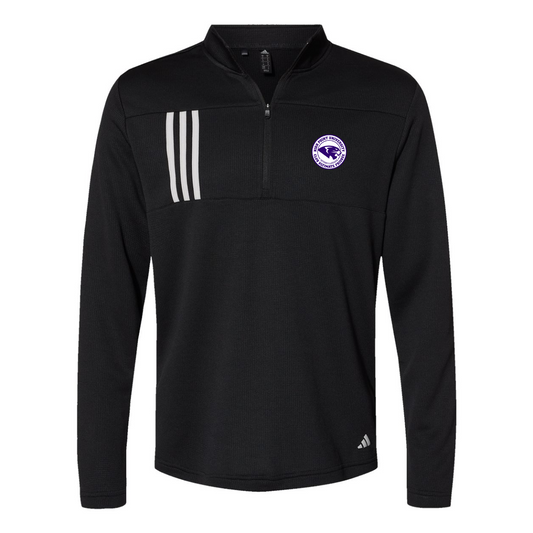 Adult Adidas 3-Stripe Double-Knit 1/4 Zip Pullover - Ultimate Frisbee