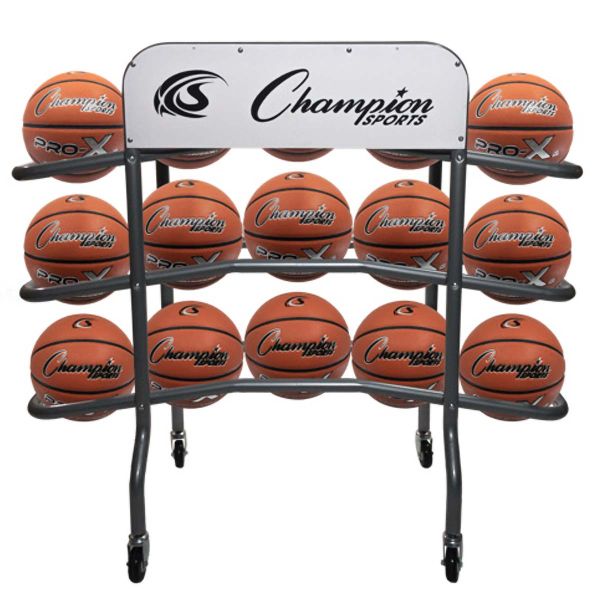 Champion 15 Ball Three Tier Pro Basketball Rack
