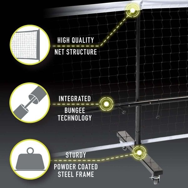 Franklin Official Tournament Pickleball Net w/ Wheels