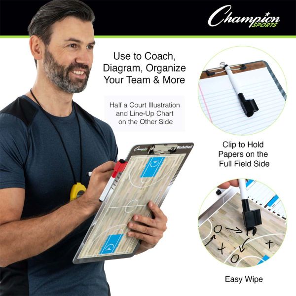 Champion Basketball Dry-Erase Coaching Board, BKBOARD