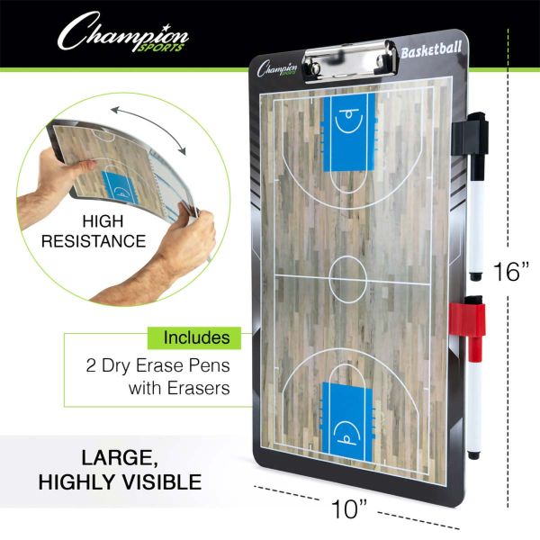 Champion Basketball Dry-Erase Coaching Board, BKBOARD