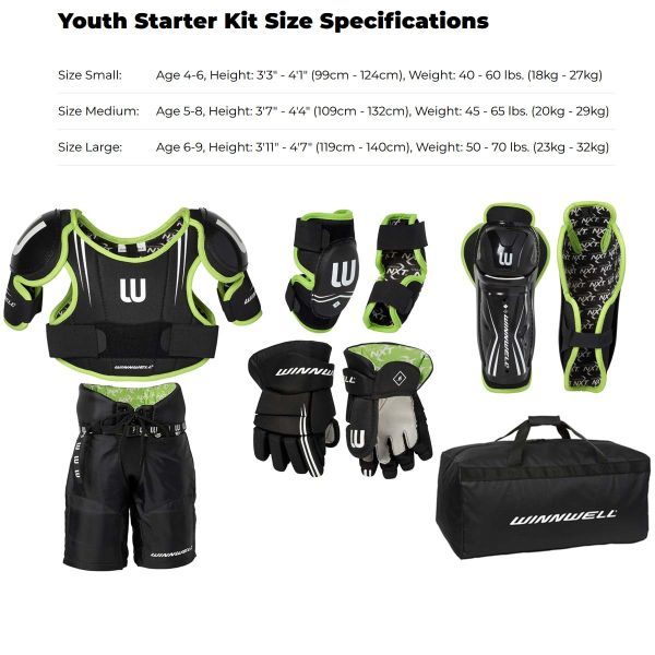 Winnwell Youth Ice Hockey Protective Equipment Starter Kit