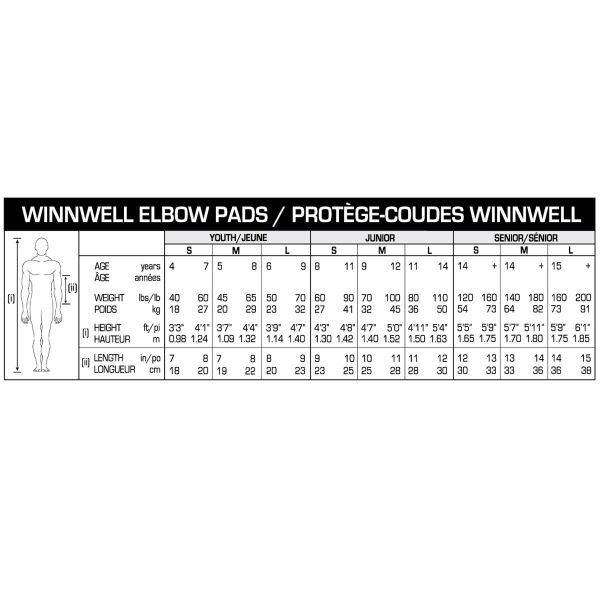 Winnwell AMP500 Junior Ice Hockey Elbow Pads
