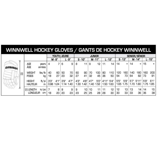 Winnwell AMP700 Junior Ice Hockey Gloves