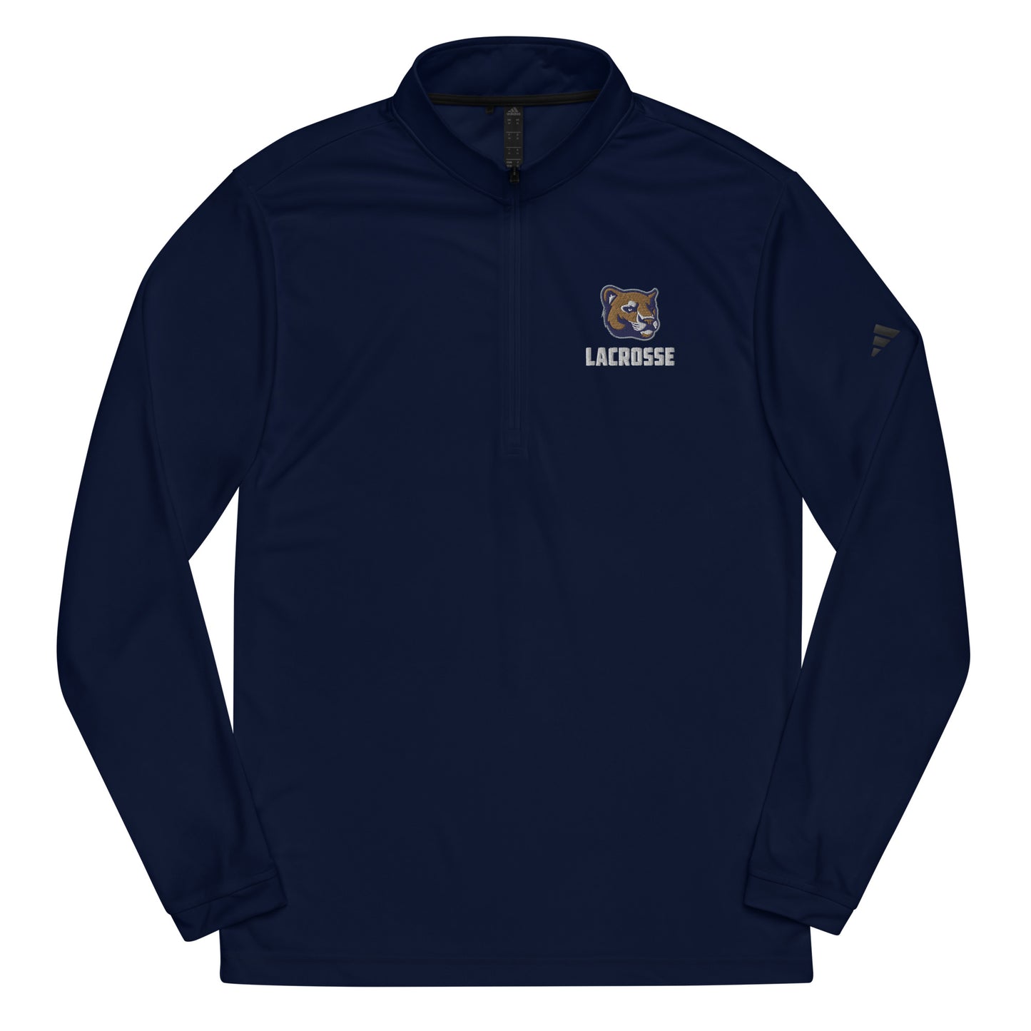 Adult Evergreen Cougars Lacrosse Adidas Quarter Zip Pullover