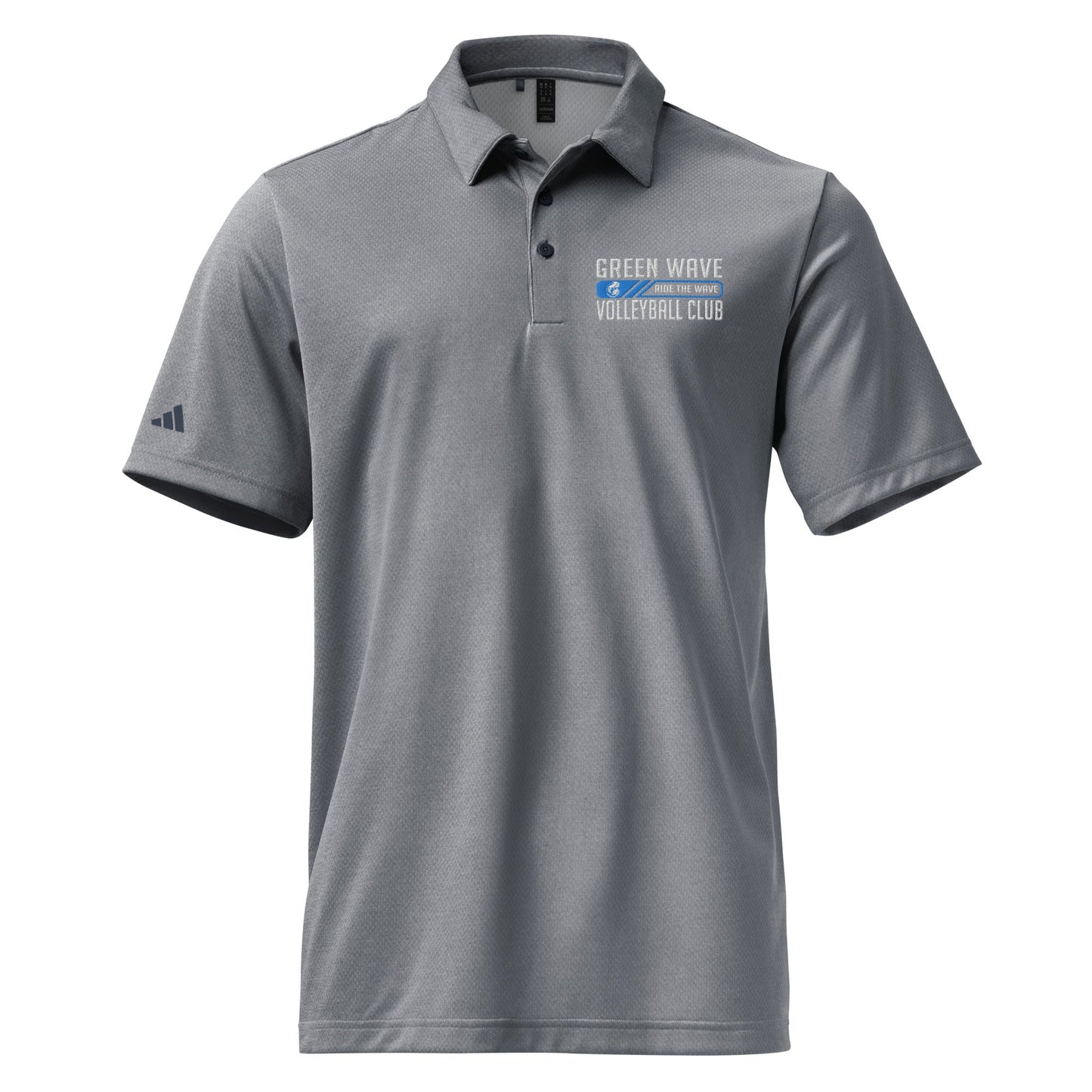 Adult Green Wave Adidas Space-Dyed Polo