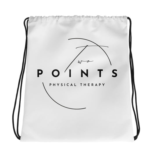 Two Points Physical Therapy Drawstring Bag
