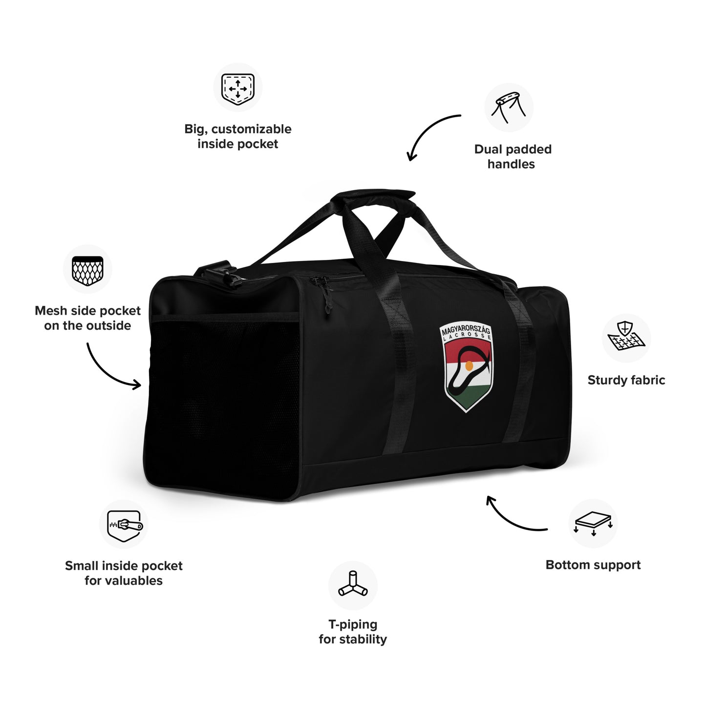 Hungary Lacrosse Duffle Bag