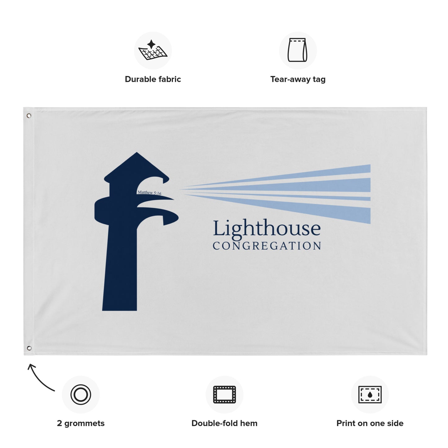 NCCP Lighthouse Wall Flag (1-Sided)