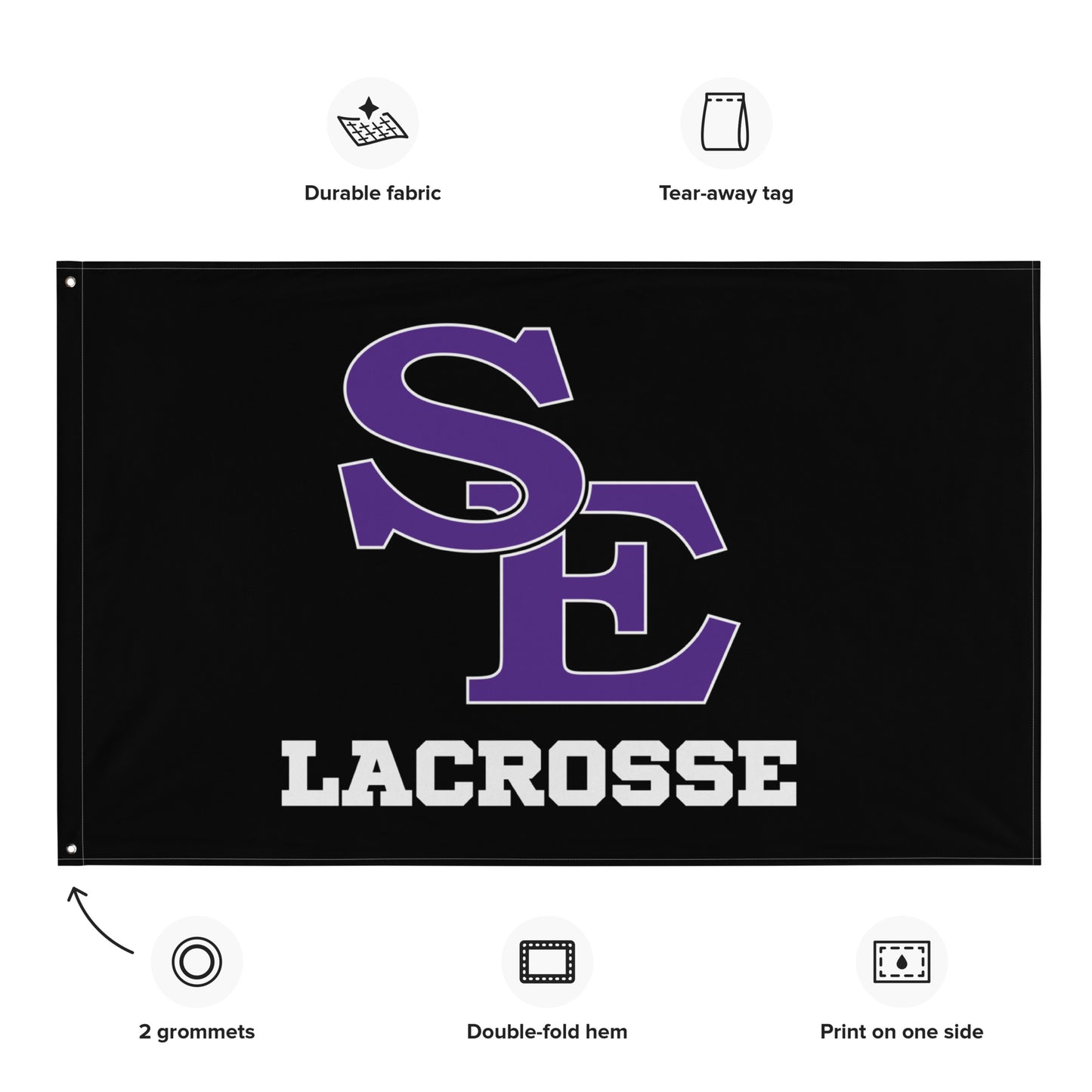 SE Lacrosse Wall Flag (1-Sided)