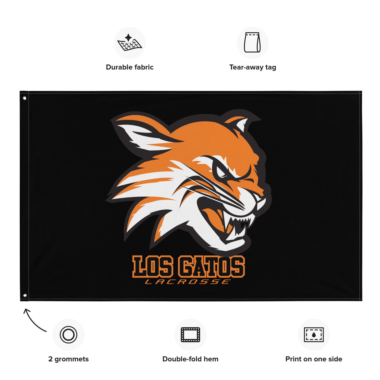 Los Gatos Wall Flag (1-Sided)