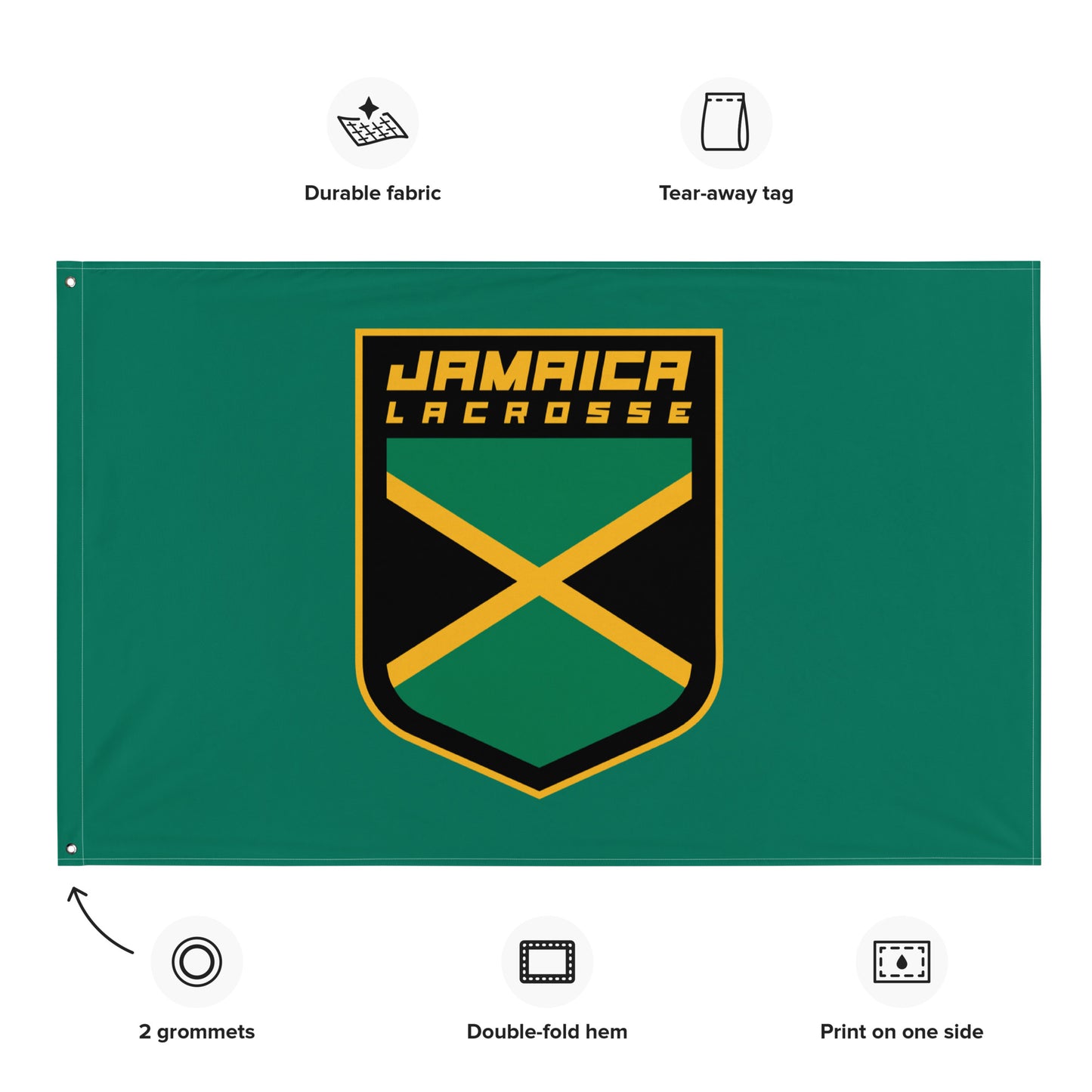 Jamaica Lacrosse Wall Flag (1-Sided)