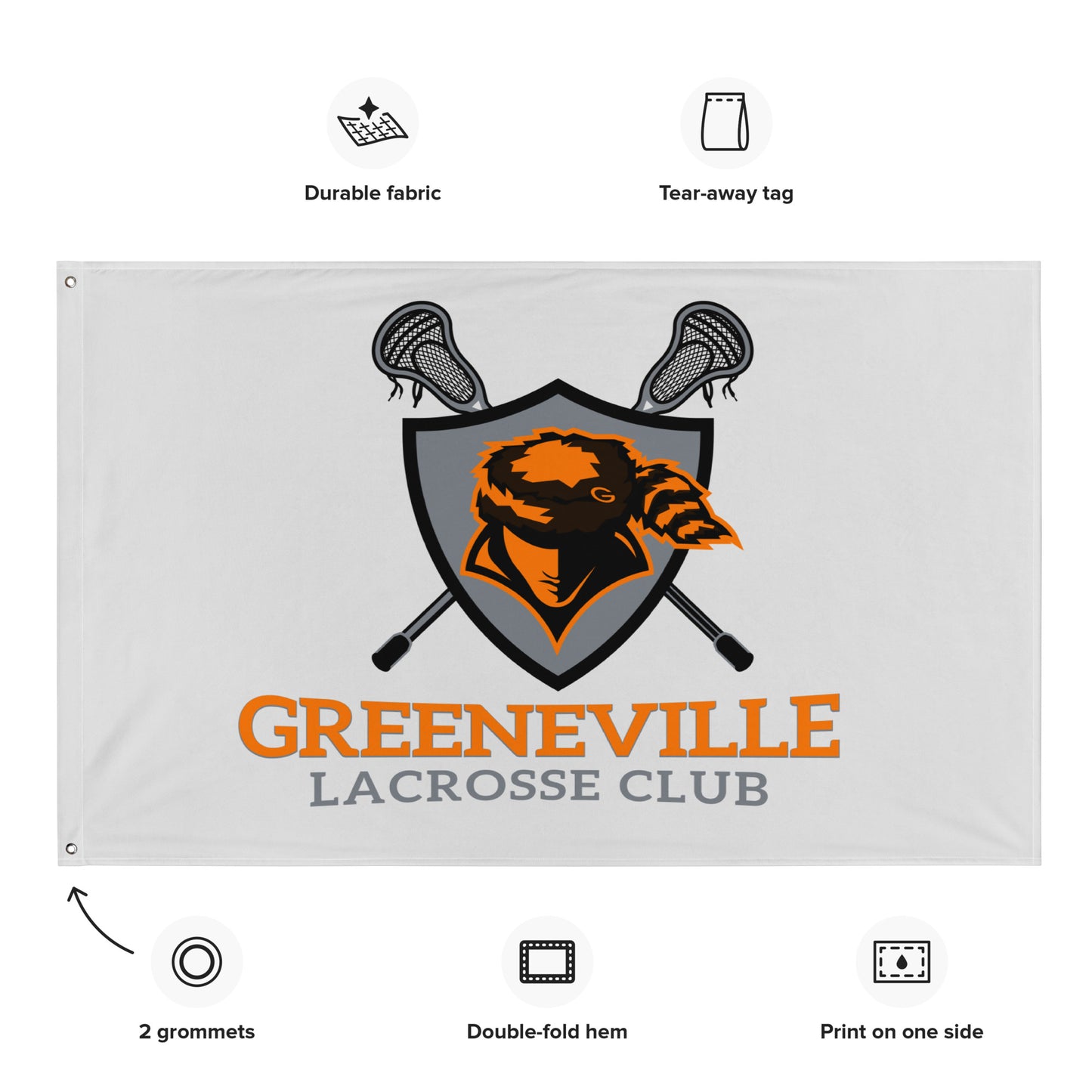 Greeneville Lacrosse Wall Flag (1-Sided)