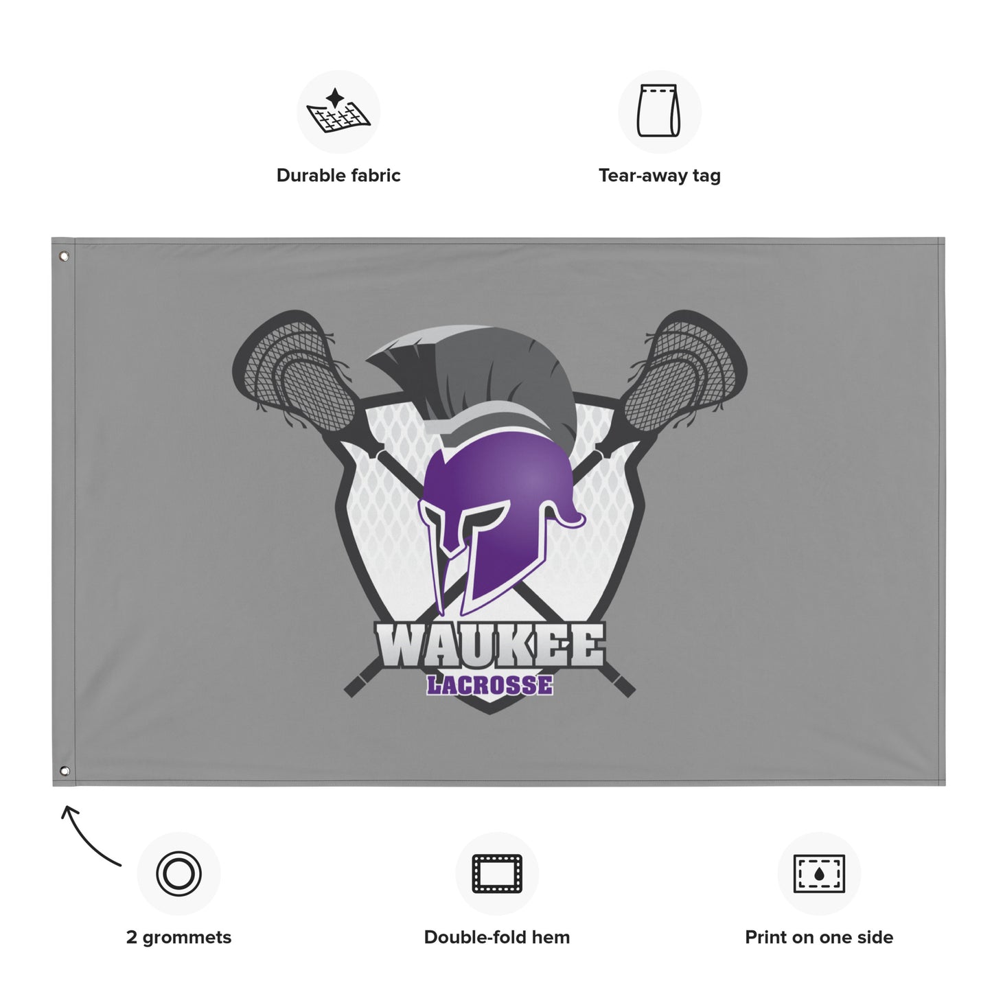 Waukee Lacrosse Wall Flag (1-Sided)