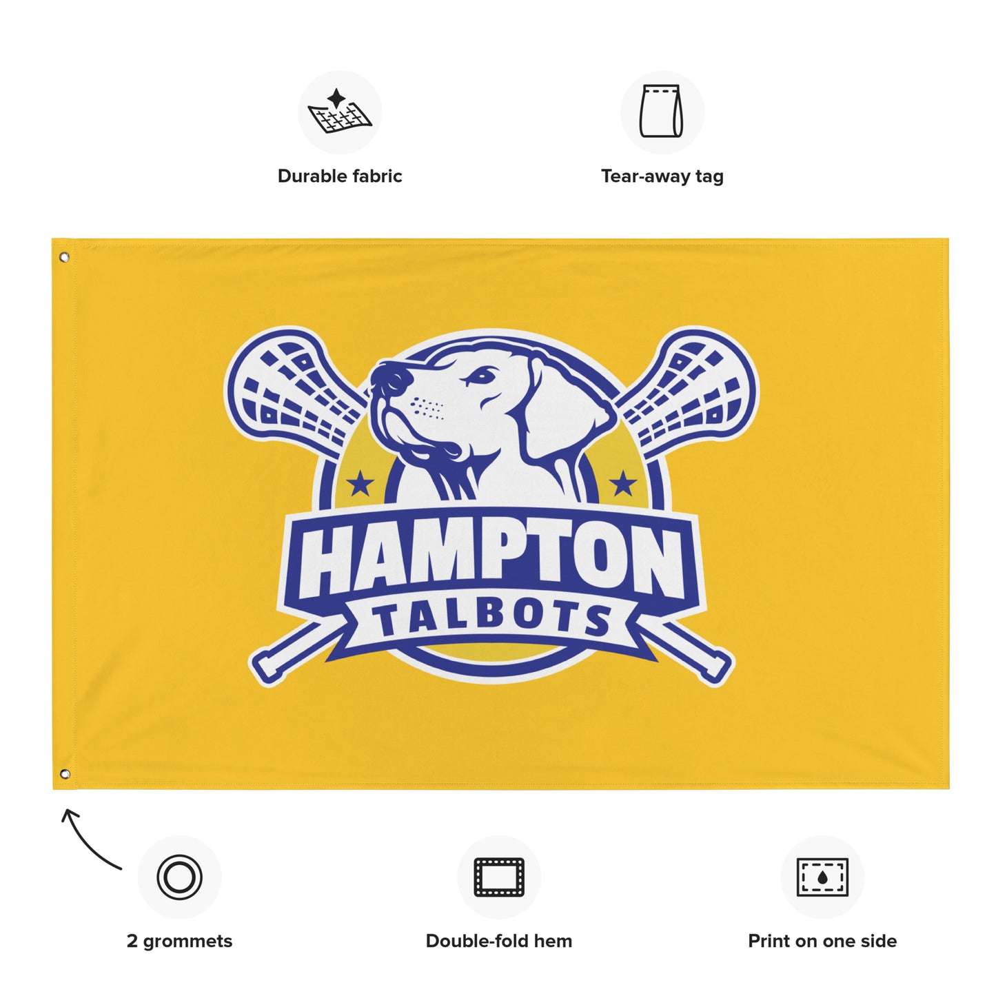 Hampton Lacrosse Wall Flag (1-Sided)