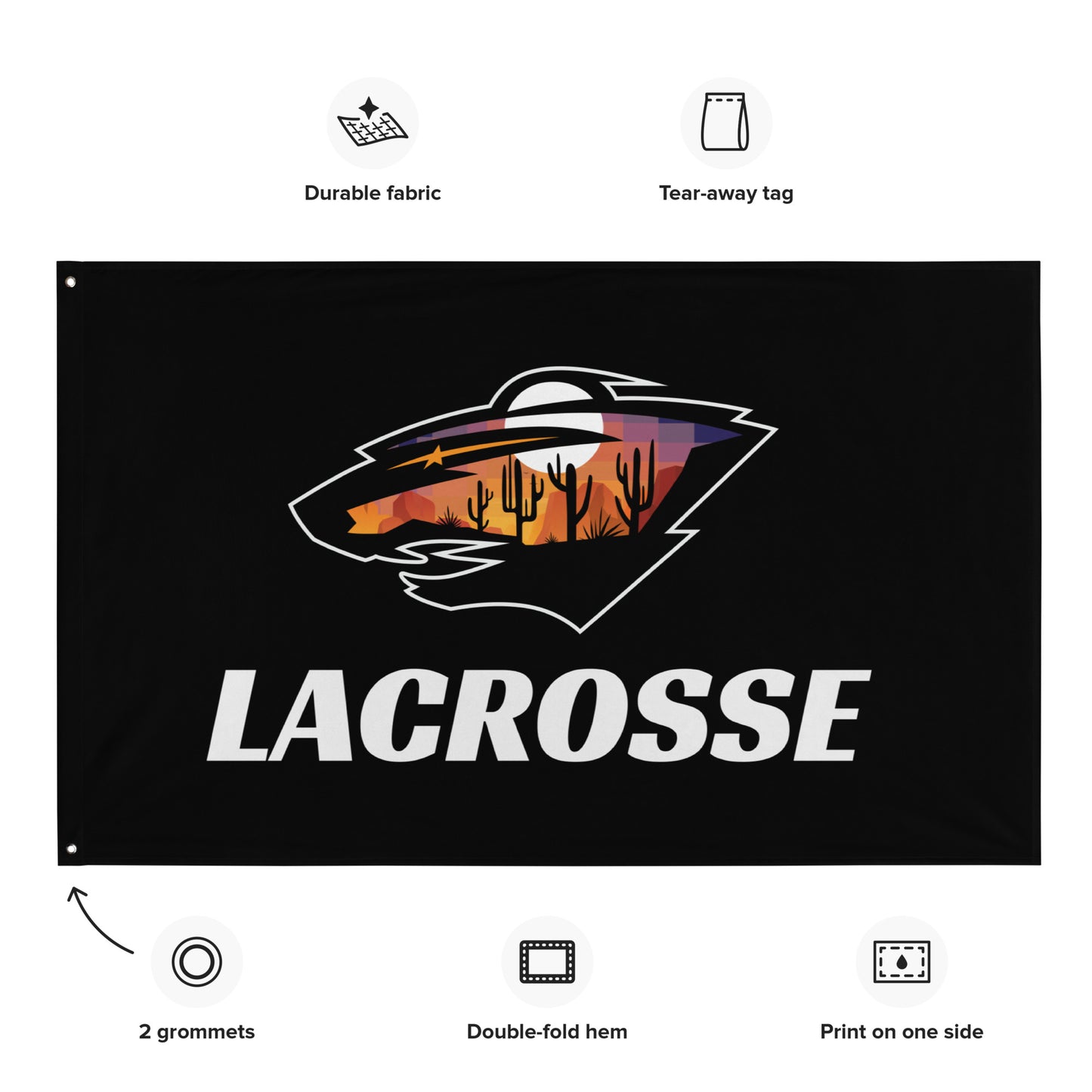 WVW Lacrosse Wall Flag (1-Sided)
